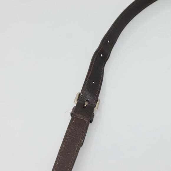 GUCCI GG Canvas Guccissima Bag Leather Dark Brown Gold - Picture 8 of 16